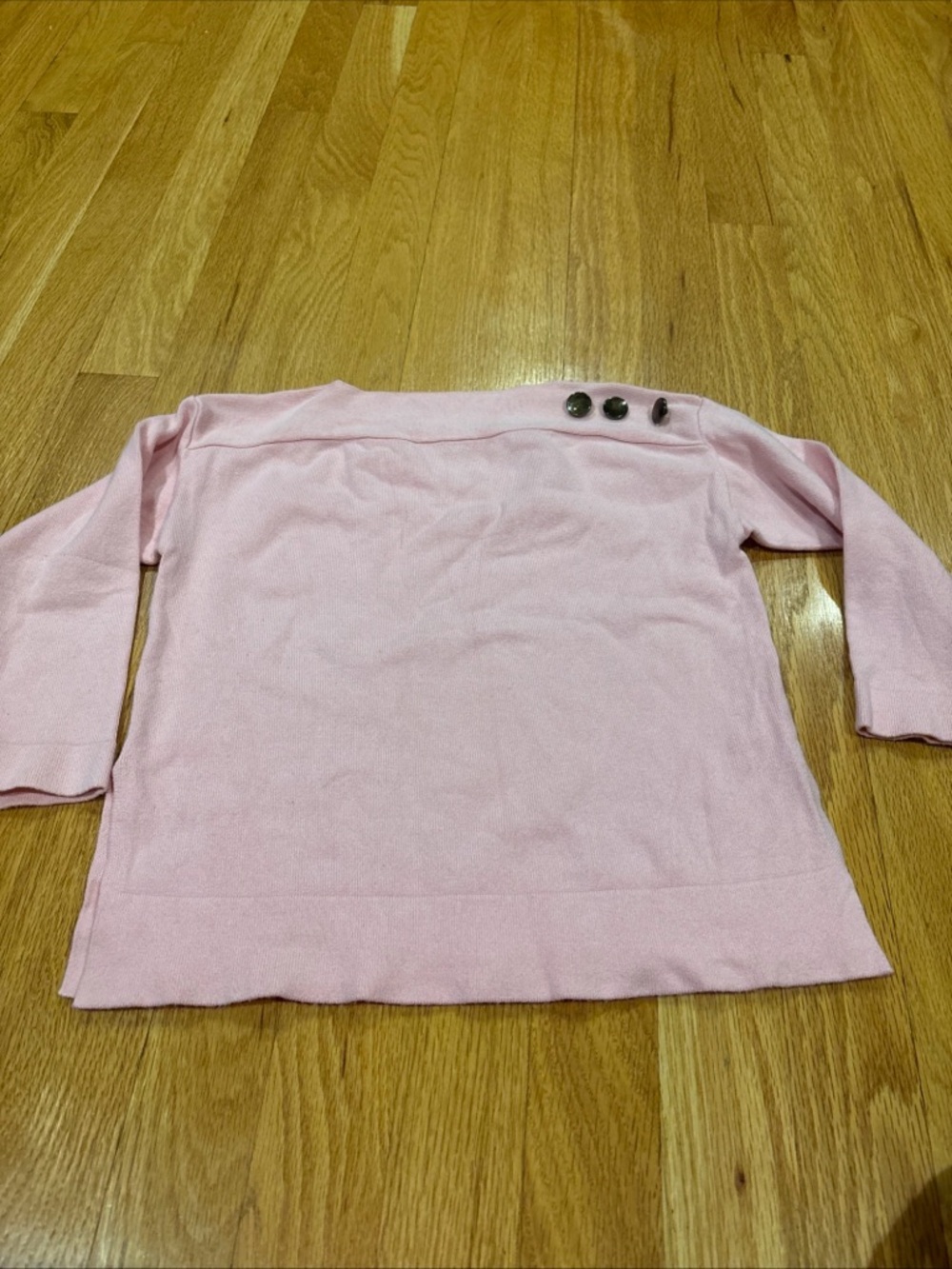 Pink Zara Knitwear Boat Neck Sweater Girls Size 6 Summer Collection Long Sleeve